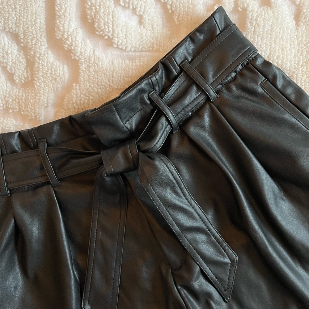 Zara Faux Leather Shorts